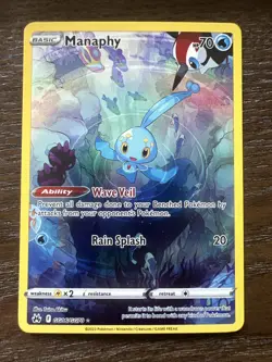 Pokemon TCG Manaphy Crown Zenith: Galarian Gallery GG06/GG70 Holo Holo Rare - Image 1