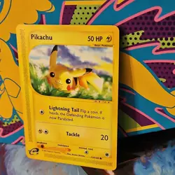 Pokemon Pikachu Expedition Base Set 124/165 Regular 50 HP Lightning Tackle Card - Image 3