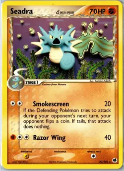 Pokemon Card - Seadra 22/101 Dragon Frontiers Rare Moderately Played - Image 1