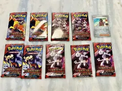 Pokemon TCG Destined Rivals Booster Packs Lot Of 9 plus Surfer Regional Stamped - Image 1