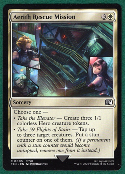 Aerith Rescue Mission - Final Fantasy FIN #5 - Magic: The Gathering MTG Card - Image 1