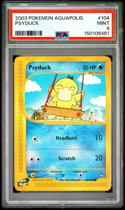 2003 POKEMON E READER AQUAPOLIS #104 PSYDUCK PSA 9 New Cert - Image 1