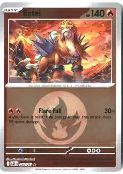 Entei (Energy Symbol Pattern) 025/217 Ascended Heroes Pokemon Reverse Holo NM - Image 1