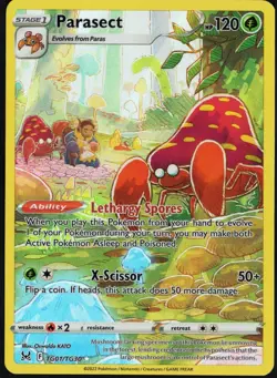 Parasect TG01/TG30 Lost Origin Trainer Gallery Holo Rare NM Pokemon 2022 - Image 1