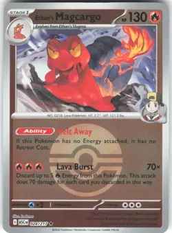 ETHAN'S MAGCARGO (POKE BALL) 024/217 - POKEMON ASCENDED HEROES - NM RARE - Image 1