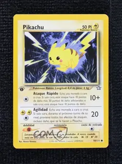 Pikachu Spanish 1st Ed. Pokemon Neo Genesis #70 2000 - Image 1