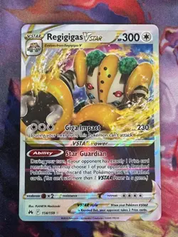 Regigigas VSTAR 114/159 Ultra Rare Crown Zenith Pokemon - Image 1