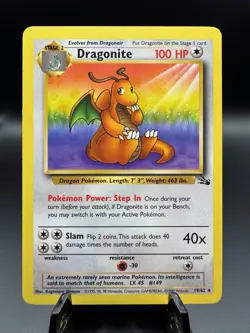 Dragonite 19/62 Fossil Holo Rare Unlimited English 1999-2000 WOTC - Image 1