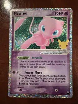 Mew ex Classic Collection Celebrations Pokemon: 88/92 Psychic Holo NM/M 25th - Image 1