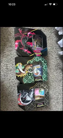 Pokemon TCG Mixed Card Lot in Collector Tins English Standard Size - Image 1