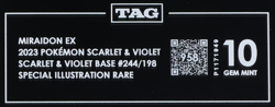 2023 Pokemon Scarlet & Violet Base 244/198 Miraidon EX SIR TAG 10 (958) - Image 3