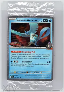 Team Rocket's Articuno 051/182 Pokemon Destined Rivals Stamped Sealed - Image 1