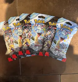 Pokemon TCG Scarlet & Violet Stellar Crown English X10 Sleeved Booster Packs - Image 1