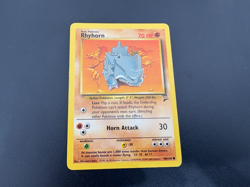 (1) Pokemon Trading Card from Base Set 2 - Rhyhorn - #90/130 - Actual Card Shown - Image 1