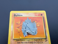 (1) Pokemon Trading Card from Base Set 2 - Rhyhorn - #90/130 - Actual Card Shown - Image 2
