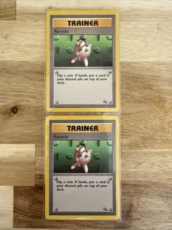 2 Recycle 61/62 Trainer Pokemon 1999 Fossil - Image 1