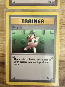 2 Recycle 61/62 Trainer Pokemon 1999 Fossil - Image 3