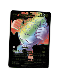 Custom Metallic Black Rillaboom Card Rillaboom V Card READ DESCRIPTION BELOW - Image 1
