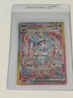 Sylveon ex 2025 Pokemon Scarlet Violet Prismatic Evolutions #156 SIR - Image 1