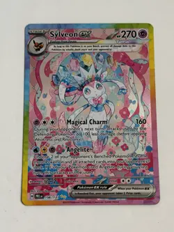 Sylveon ex 2025 Pokemon Scarlet Violet Prismatic Evolutions #156 SIR - Image 2