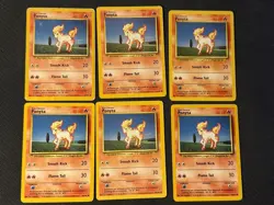 10 x Ponyta 60/102 Pokemon Base Set Unlimited (HP-LP) - Image 1