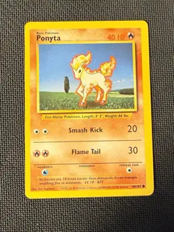 10 x Ponyta 60/102 Pokemon Base Set Unlimited (HP-LP) - Image 3