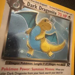 Pokemon Dark Dragonite TCG Team Rocket Unlimited Holo Card 5/82 - Image 4