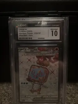 CGC 10 GEM MINT Eiscue ex 210/197 Obsidian Flames Ultra Rare Full Art Pokemon - Image 1
