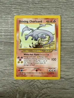 Pokemon TCG Shining Charizard Neo Destiny Holo Card 107/105 - Image 1
