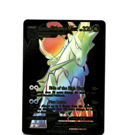 Custom Metallic Black Calyrex Card Calyrex V Card READ DESCRIPTION BELOW - Image 1