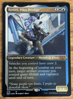 MTG Kamigawa Neon Dynasty Commander, Kotori, Pilot Prodigy - Foil Thick Card - Image 1