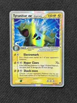 Tyranitar ex (delta species) 99/101 Dragon Frontiers Ultra Rare Pokemon Card - Image 1