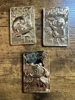 Pokemon 23K Gold Plated Trading Card 1999-Burger King Lot Of 3 - Image 1