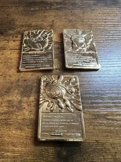 Pokemon 23K Gold Plated Trading Card 1999-Burger King Lot Of 3 - Image 3