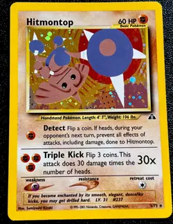 Hitmontop 3/75 LP Holo Rare Neo Discovery Pokemon Card! - Image 1