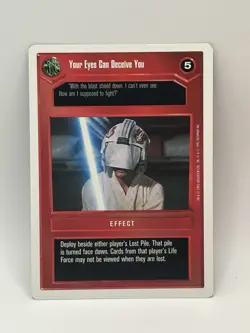 STAR WARS CCG🏆1995 Decipher Inc "YOUR EYES CAN DECEIVE YOU" Trading Card🏆 - Image 1