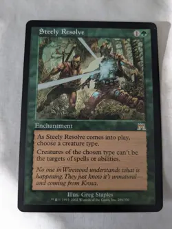 MTG Steely Resolve Onslaught Magic The Gathering English LP Rare - Image 1