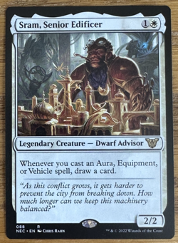 MTG Kamigawa Neon Dynasty Commander, Sram, Senior Edificer - Image 1