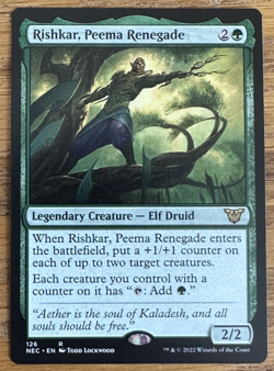 MTG Kamigawa Neon Dynasty Commander, Rishkar, Peema Renegade - Image 1
