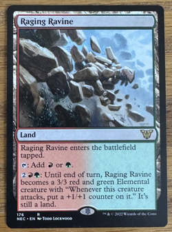 MTG Kamigawa Neon Dynasty Commander, Raging Ravine - Image 1