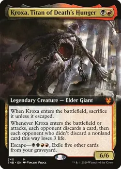 Kroxa, Titan of Death's Hunger - Foil Extended Art Theros Beyond Death MP MTG - Image 1