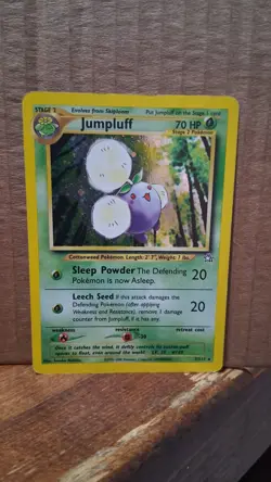 Pokemon TCG Jumpluff Neo Genesis Holo Card 7/111 Unlimited Rare NM-MT Vintage - Image 1