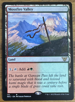 MTG Kamigawa Neon Dynasty Commander, Mossfire Valley - Image 1