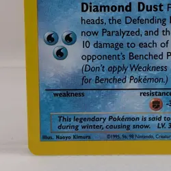 Pokemon TCG Articuno Black Star Promo Card 22 WOTC - very rare caed - Image 5