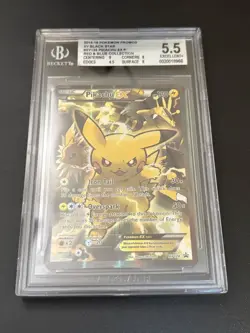 2016 Pokemon Pikachu Ex XY124 Black Star Promo Card Beckett BGS 5.5 - Image 1