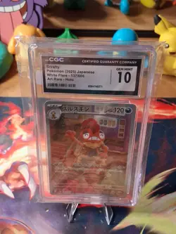 CGC 10 Scrafty 137/086 AR Art Rare White Flare sv11W Pokemon Card - Image 1