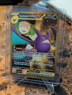 Team Rocket's Crobat ex Destined Rivals Hyper Rare Gold Card 242/182 Pokemon TCG - Image 1