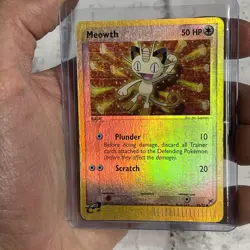 Meowth 42/95 Team Magma vs Team Aqua Reverse Holo Vintage Pokemon Card TCG MP+ - Image 1