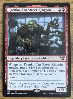MTG Kamigawa Neon Dynasty Commander, Krenko, Tin Street Kingpin - Image 1