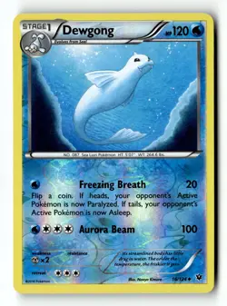 Pokemon Card Dewgong LP XY - Fates Collide Reverse Holo Uncommon 16/124 - Image 1